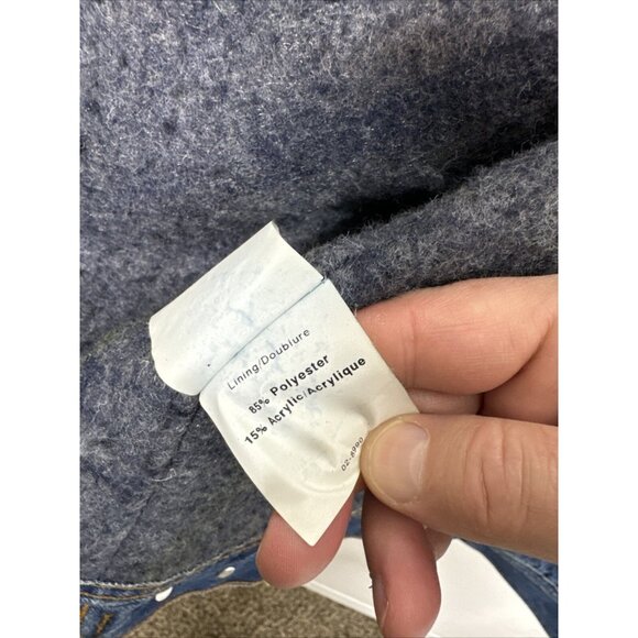 Mustang Roughrider Stormrider Men XL Blanket Lined Denim Jacket Kom Logo - Picture 9 of 9